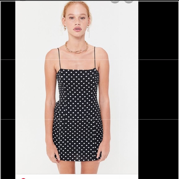 polka dot strappy dress